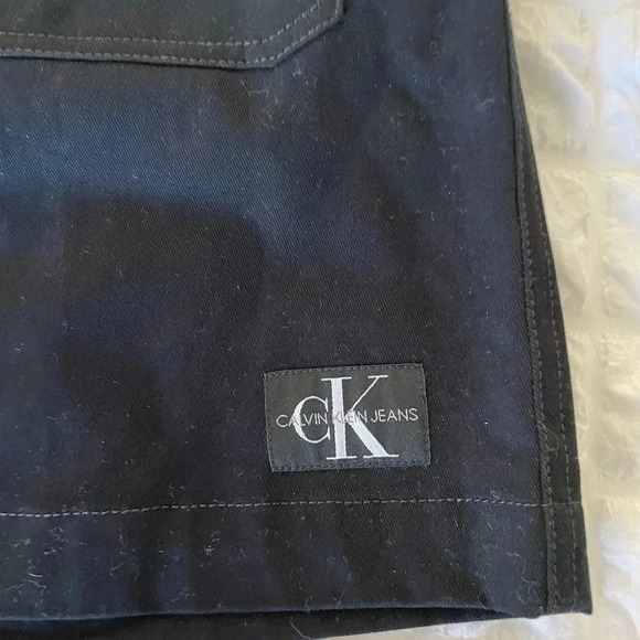 Calvin Klein CK black button down mini skirt - Picture 2 of 7